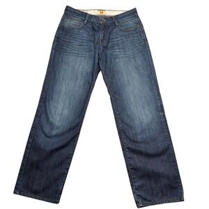 Hugo Boss Orange Jeans Mens 34x31 Blue Moonlight Dark Wash Straight Leg Denim